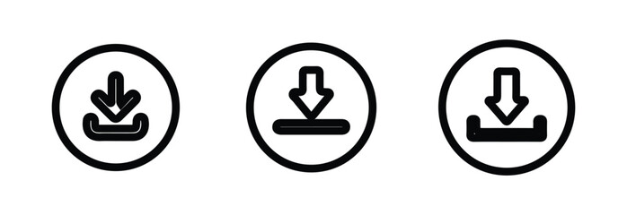 Fototapeta premium cloud download icon, download file icon, file download icon, download icon symbol vector, vector illustration EPS 10.