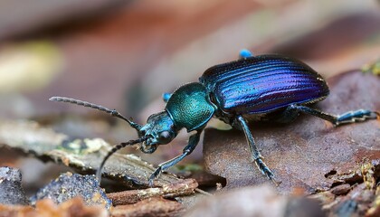 Fototapeta premium blauvioletter wald laufkafer