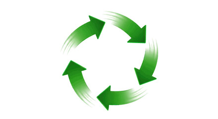 Obraz premium Green Recycling Arrows Symbol Illustrating Circular Economy.