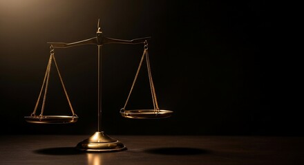 Golden scales of justice law concept symbol of justice and equality legal system and jurisprudence