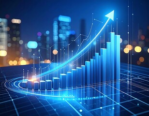 Modern financial growth chart