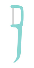 Dental flosser. Oral and dental health care. Flat style element.