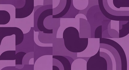Modern Retro Geometric Pattern in Purple Tones.