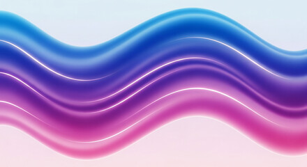 Naklejka premium Dynamic abstract wave design with vibrant blue, purple, and pink gradient colors, perfect for modern digital backgrounds and presentations
