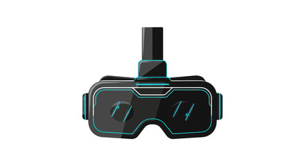 Obraz premium Futuristic Virtual Reality Headset with Glowing Accents.