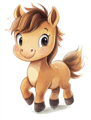 Running cartoon pony