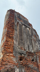 Wat Chaiwatthanaram in Ayutthaya, Thailand. Scenic ruins of the Buddhist temple in the ancient city. Buildings destroyed by time.