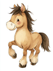 Running cartoon pony