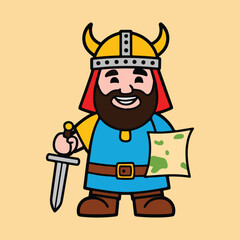 Viking-themed Leif Erikson Day vector artwork featuring exploration, Scandinavian culture, historic voyages, Nordic symbols, and minimalist flat illustrations for holidays.