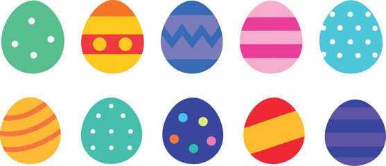 set of easter eggs