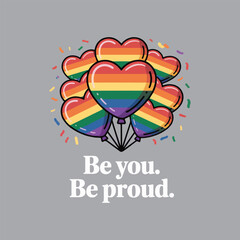 Colorful National Coming Out Day vector artwork featuring rainbow banners, heart-shaped balloons, pride symbols, diverse couples, confetti, and minimal solid color flat vector illustration