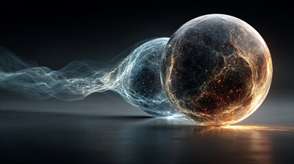 Dreamy light effect transparent sphere