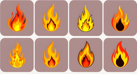 3d fire icon, realistic 3d flame, depth fire symbol, volumetric flames, glossy fire icon, soft shadow flame, toy style fire 3d, game asset fire icon, UI 3d flame, plastic fire symbol, premium 3d flame