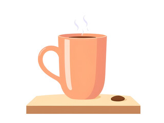 coffee cup breakfast illustration, morning coffee illustration, café breakfast cup illustration, coffee with pastry illustration, cappuccino breakfast illustration, latte breakfast illustration, espre