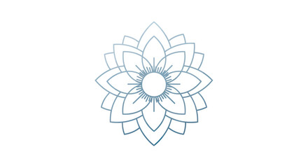 Elegant Stylized Lotus Flower Graphic Design Illustration.