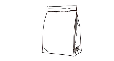 blank white bag, empty paper bag, unbranded bag vector, no logo bag, clean bag mockup, simple bag mockup, neutral packaging, generic packaging, template packaging bag, placeholder bag design, editable