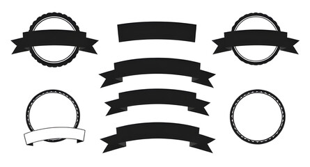 ribbon, banner, vector, set, label, scroll, decoration, design, blank, flag, vintage, illustration, sign, frame, collection, element, award, icon, symbol, bow, shape, retro, celebration, template, gol © mrpixel