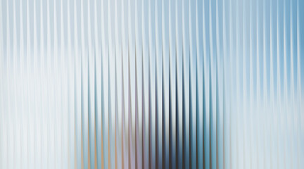 Fototapeta premium Abstract background with vertical ribbed texture and soft blue hues