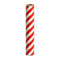 Red and White Striped Paper Tube for Party Decorations and Festive Celebrations