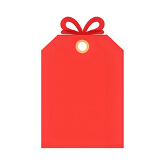 red gift tag