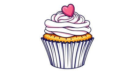 cupcake isolated on white background