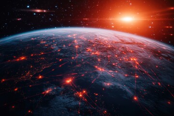 Abstract Global Network Connection in Cosmic Space with Bright Stars