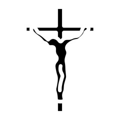 Crucifix Vector Glyph Icon Design