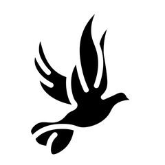Dove Vector Glyph Icon Design