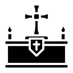 Altar Prayer Vector Glyph Icon Design