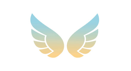 Gradient Angel Wings Symbolizing Freedom and Protection.