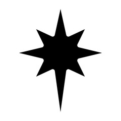 Obraz premium Star of Bethlehem Vector Glyph Icon Design