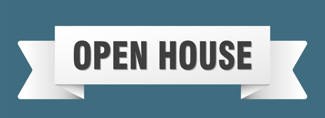open house ribbon isolated on transparent background. open house ribbon