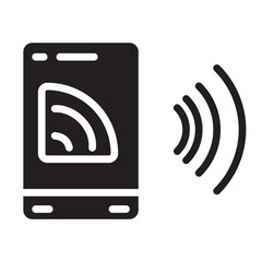NFC Symbol Vector Glyph Icon Design