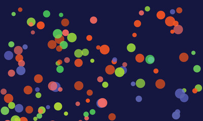 Abstract background with colorful circles on a dark backdrop design