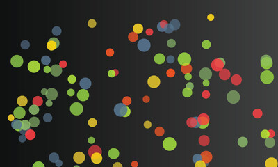 Abstract Background with Colorful Circles on a Black Backdrop Design