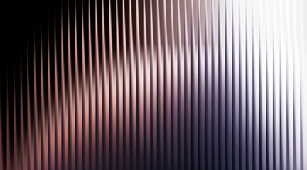 Obraz premium Iridescent ribbed glass texture with vertical lines and light