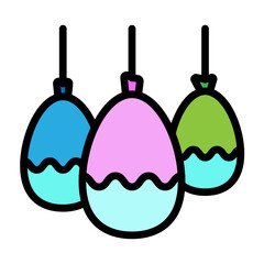 Water Balloons Vector Filled Icon Design