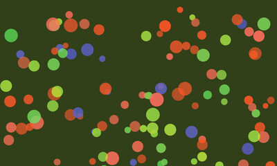 Abstract Geometric Composition with Circles in Earth Tones and Olive Background