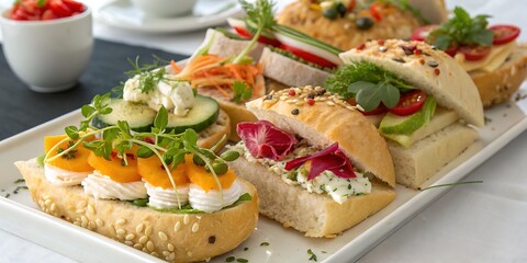 original sandwiches with delicious fillings