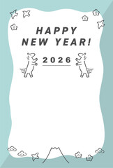 午年の年賀状テンプレート（2026年）