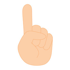 指差し（人差し指）のシンプルなイラスト