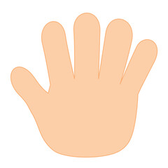 Fototapeta premium 手のひらを開いた停止サインのイラスト