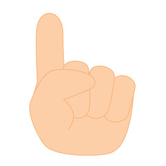 指差し（人差し指）のシンプルなイラスト