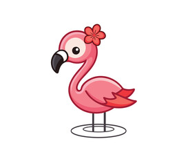 pink flamingo vector illustration