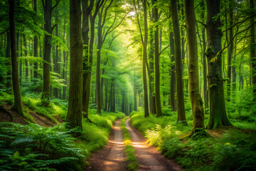 Fototapeta premium Deep Forest Path