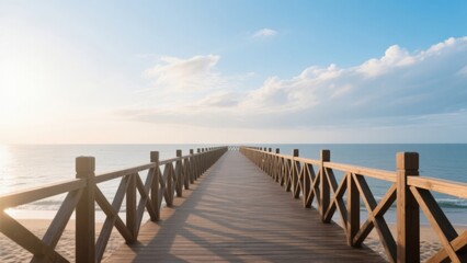 Obraz premium Wooden pier over the sea