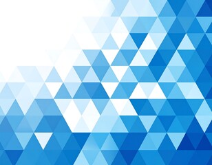 Abstract Blue Triangle Mosaic Background Design for Modern Presentation.