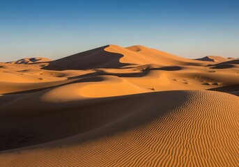 Desert Dunes Under Blue Sky