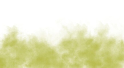 Abstract yellow smoke or gas wisps against a black background