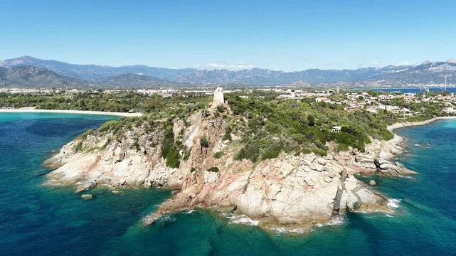Video drone to Porto Frailis, Tortol&igrave;, Ogliastra, Nuoro, Sardinia, Italy